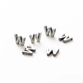 Silver metal W-letter beads with dual hole design for custom jewelry making diy projects - Letter W / Silver Gray