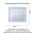 Small rectangular silicone mold for photo frame storage with precise dimension markings - Small Rectangle Photo Frame Mold