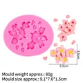 Stampo in silicone a fiore di ciliegio rosa per resina con dettagli di petali realistici - 1# Grappolo di fiori di ciliegio / Rosa