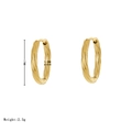 Chic 17mm gold twist braided hoop earrings with 2.5mm thickness for a minimalist look - Gold