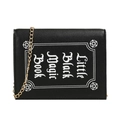 Gothic black leather skull book-shaped chain bag with Little Black Magic Book print - Little Black Magic Book Style (Black 2)