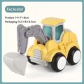 Escavatore giocattolo giallo a spinta per bambini, dimensioni 14x7x8cm - Escavatore a Pressione