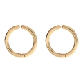 Paio di orecchini a clip a cerchio dorati con chiusura a molla per lobi non forati - 2.5*10mm / Oro