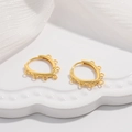 S925 sterling silver gold droplet ear cuffs with multi-hanging loops for DIY jewelry - Gold