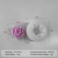 Peony flower silicone mold for handmade candles and soap with detailed petal texture - Peony Style (J-1060)