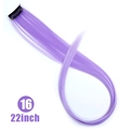 Single piece 22 inch straight purple clip-in hair extension with black metal clip - Dark Purple (16)