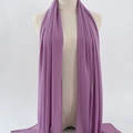 Elegant purple chiffon headscarf for women featuring lightweight fabric and smooth drape - 134