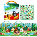 Insects theme reusable jelly sticker book set with forest scene and colorful bug decals - Insect