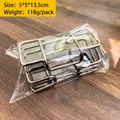 Silver metal business card holder stand in a 5x5x13.5cm pack for office desktop storage - 2 Pcs/Set / Electroplated Black