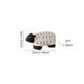 Graziosa statuina di pecora in ceramica bianco e nero per scrivania, misure 8cm x 4cm - Pecorella