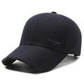 Herren Baseballkappe in Dunkelblau aus Baumwolle mit Stickerei für Freizeit und Sport - Verstellbar / Marineblau
