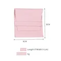Pink microfiber envelope jewelry pouch with square snap closure, size 9x9cm and 6g weight - 9*9cm / Pink