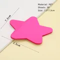 Sternförmige pinkfarbene wasserfeste PET-Haftnotizen, 50 Blatt transparente Stern-Pads - Rosenroter Stern 50 Blatt