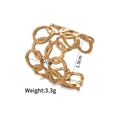 Golden geometric hollow interlaced open ring in a luxury minimalist style - Hollow Ring