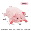 Giocattolo per cani maialino rosa in maglia con dimensioni 25cm lungo e 89g peso - Maialino Rosa con Squeak Piccolo S