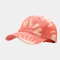 Détail de la casquette en coton tie-dye multicolore avec coutures renforcées et aération - Réglable / Rose