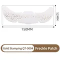 Tatuaggi temporanei lentiggini dorate metallizzate con stelle per trucco party, 150x52mm - Cerotto per il viso con lentiggini dorate(QT-0004)
