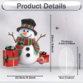 Christmas snowman acrylic standing decoration with dimensions and assembly details - Snowman with Scarf and Gifts