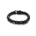 Pulsera de cadena geométrica para hombre en acero inoxidable negro mate estilo hip hop - Estilo Negro Mate (KB121518-KFC)