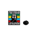 Cartoon enamel black cat nurse brooch badge with That's what I do text engraving - Nurse Cat