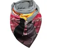 Thick warm scarf with cat print and metal snap button in red and black - 150*75cm / Cat Art Print (Image 25)