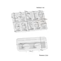 Ensemble de moules en silicone chiffres 0-9 et base rectangulaire pour résine DIY - Ensemble de 2 Pièces Insert Chiffres+Base Rectangulaire