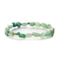 Bracciale in scaglie di cristallo di avventurina verde naturale con perla in metallo - Avventurina Verde