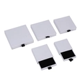 White drawer style jewelry box set with black sponge insert in five assorted sizes - 6*6*1.7cm / White Linen