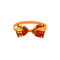 Papillon classico a quadri giallo e arancione per animali con cinturino elastico regolabile - Giallo Arancione Quadri