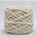 Ovillo de hilo grueso blanco crema para tejer a mano y proyectos de ganchillo DIY - Caqui Blanco (15)