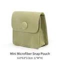 Mini astuccio per gioielli in microfibra verde fagiolo con scatto e misura 6x6x2,3cm - 6*6*2.3cm / Verde Turchese
