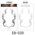 Adesivo per tatuaggio capelli impermeabile per bordi naturali, modello ED-020 nero - ED-020 / 11*18cm