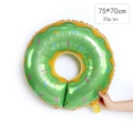 Green donut foil balloon 75x70cm with colorful sprinkles for birthday party decoration - Green Donut