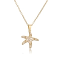 Collana a stella marina placcata in oro 18 carati con zirconi cubici scintillanti - Oro (24505)