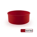 Dark red circular silicone coaster and non-slip protective base for bottles and mugs - Dark Red