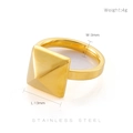 Specifiche dettagliate delle dimensioni per l'anello a borchie piramidali dorato - Stile Borchie a Piramide Dorata (KR34926-K)