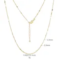 Minimalist gold dainty necklace with 1.5mm-2.5mm discs and 51cm adjustable chain - Gold S-0025 (55cm)
