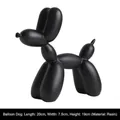 Matte black resin balloon dog sculpture minimalist modern office desk art ornament - Black Balloon Dog Ornament