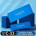 Blue individual package pure water wipes with 20x18cm unfolded size for business travel - Blue Pure Water Style / Blue