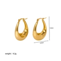 Französische Vintage-Ohrringe vergoldet 18K in Tropfenform 3,3 cm dickes Design - Goldener Wassertropfen-Stil (YYE023075)