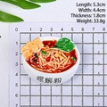 3D miniature Luosifen bowl fridge magnet made of resin with authentic Chinese noodles detail - River Snail Rice Noodles