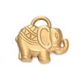 Gold-plated stainless steel elephant charm with polished finish for DIY jewelry - Gold 564# Ornament Elephant / 18.5*21mm