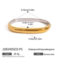 Bracciale quadrato in acciaio inossidabile con finitura bicolore oro e argento e fibbia - Bracciale bicolore / Bicolore Oro e Argento