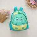 Mint green 3D cartoon dinosaur backpack with yellow details for preschool girls - Green (Dinosaur)