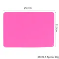 Pink rectangular silicone craft mat for DIY jewelry making, size 29.7x21.2cm - 29.7cmx21.2cm / Pink