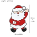 Santa Claus enamel brooch pin in red and white with dimensions 31mm x 22mm - Santa Claus