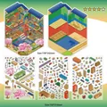 DIY scene stickers set Grocery Store theme with PET material and scene card for scrapbooking - Grocery Store (Series 23)