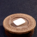 Accesorio miniatura rectangular blanco para manualidades con medida de 2,7 cm de largo - Plato Cuadrado
