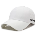 Casquette de sport blanche à séchage rapide avec perforations et logo latéral - Réglable / Blanc
