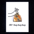 Mini natural agate handbag pendant with unique orange textures and gold handle - Bag + Card / Crazy Agate